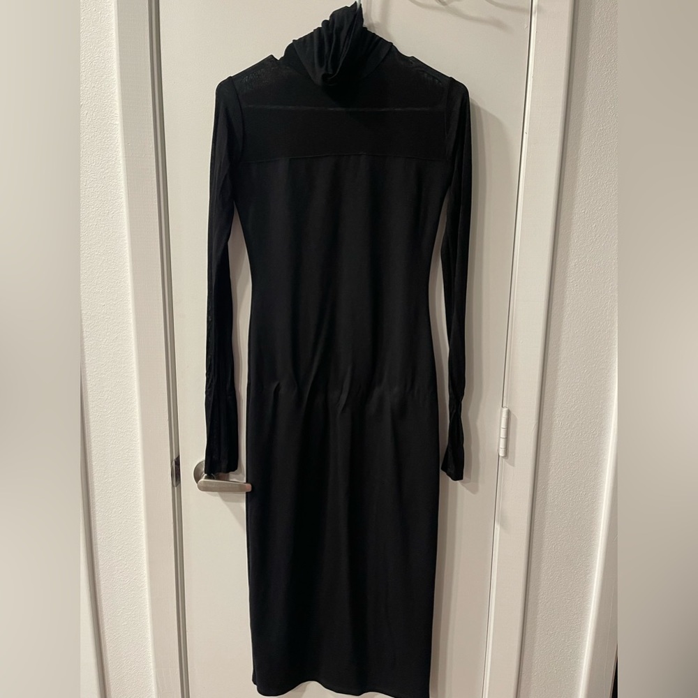 Turtleneck midi dress